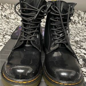 Dr. Martens Glossy Black Ankle Boots